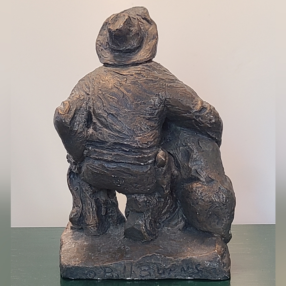 Rustic Cowboy Sculpture Set - Picture 9 of 16
